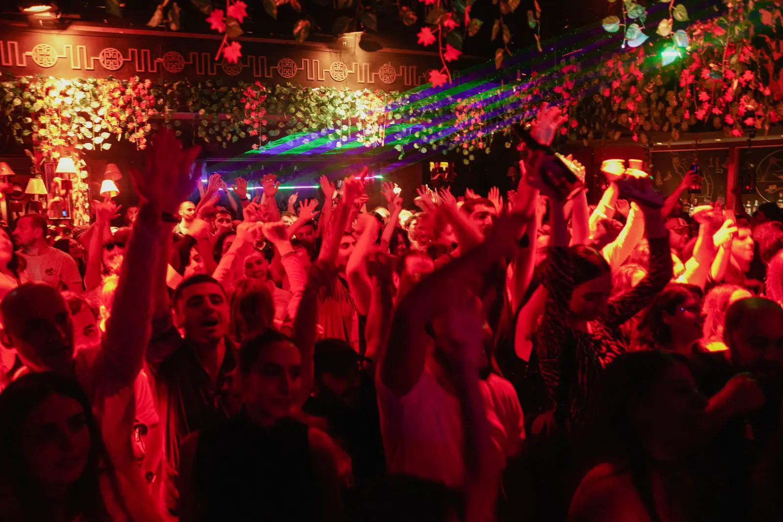 Best nightclub in Tbilisi — crowd on the dancefloor